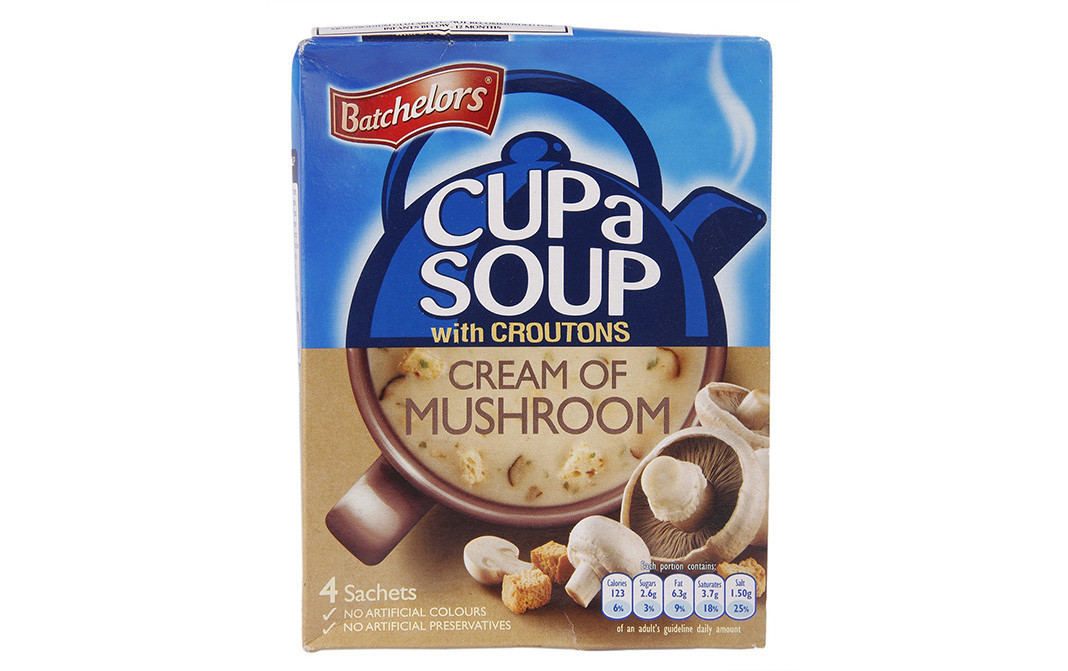 Batchelors Cup a Soup with Croutons Cream Of Mushroom   Box  99 grams